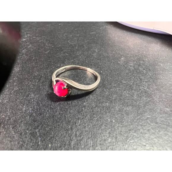 Vintage 14k white gold star ruby estate ring size 6 - Picture 6 of 16